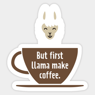 Coffee Llama Sticker